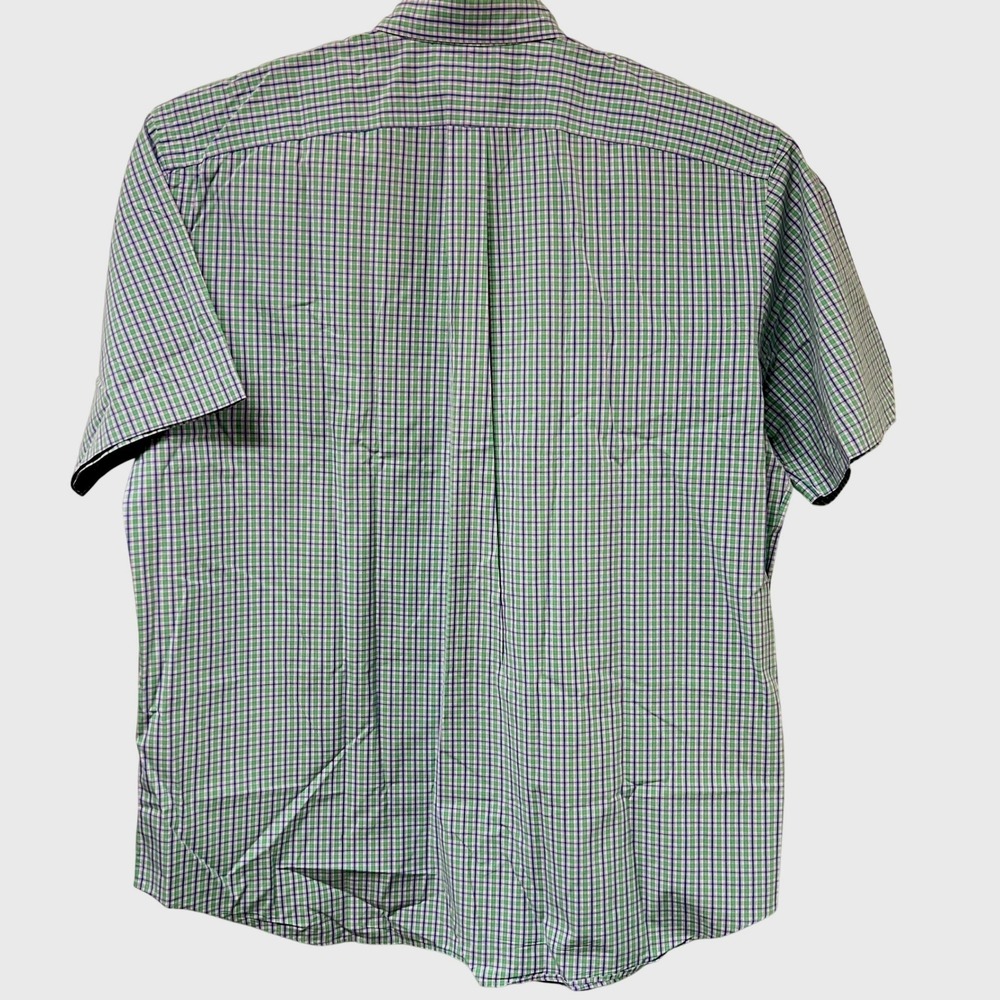 Ralph Lauren Men 2XLT Tall Classic Fit Plaid Button Down Shirt Green Blue Cotton - Picture 2 of 8